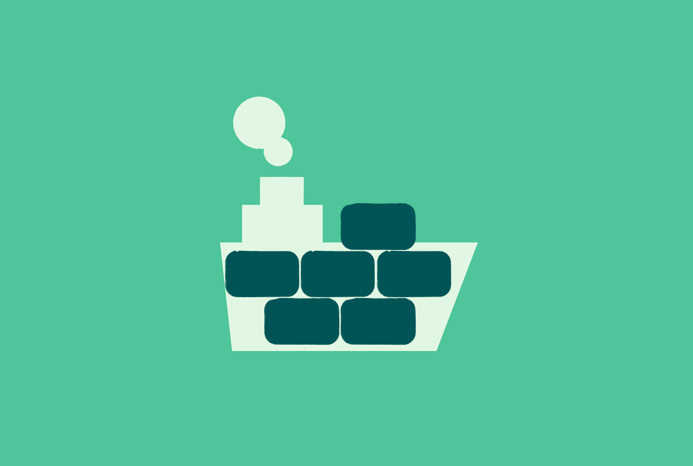 Illustration of a cargo ship.